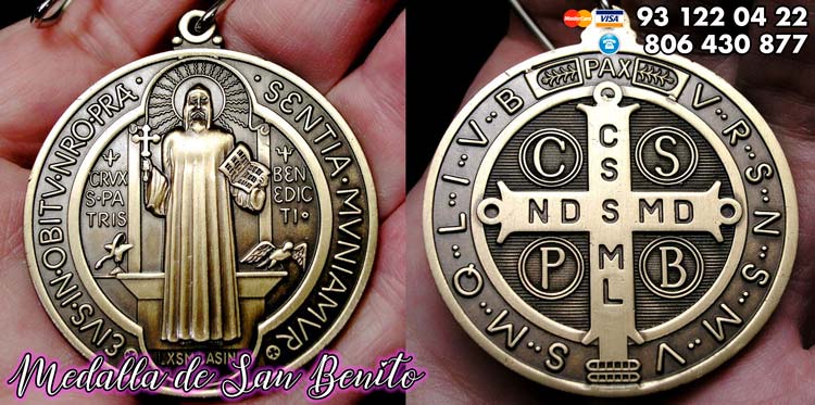 Medalla grande de San Benito, medalla cruzada de San Benito para la  protección del hogar, protección del mal, medalla católica, medalla cruzada  sobre la puerta de entrada -  México